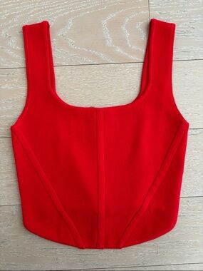 House of Harlow 1960 Ribbed Crop Corset Tank